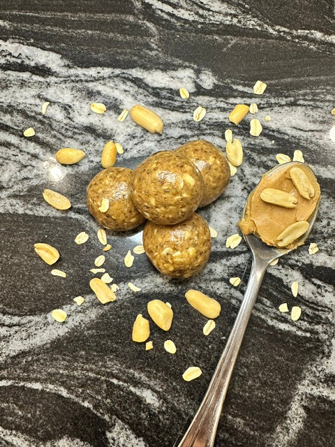 Peanut Butter and Oat Protein Bites GF, V